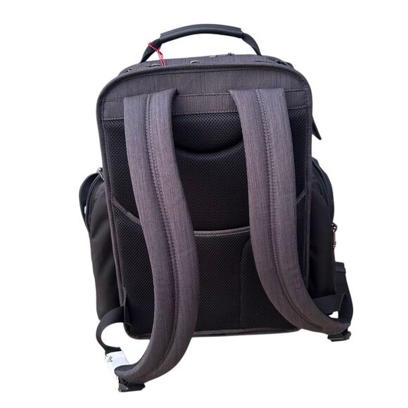 TUMI $550 16.5" Brief Backpack luggage carry on gray NWT - Picture 3 of 6
